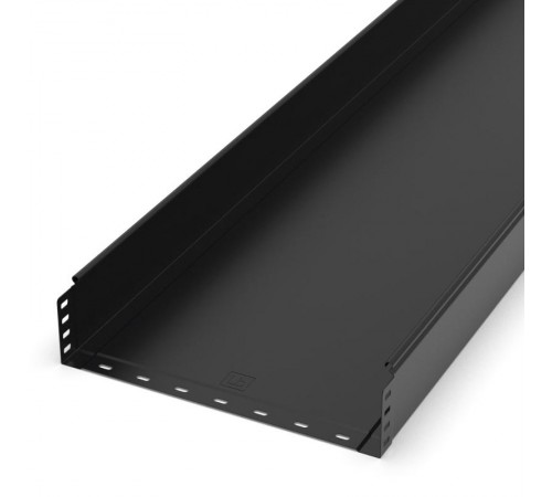 Лоток неперфорированный Стандарт 400х100х3000 (1,0 мм) RAL 9005 (6 м/уп)  PR16.9958  Промрукав