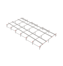 Опорная конструкция для установки оборудования TECHNORAPTOR 3000х6000 тип 1  KM-TR-SSEI-3000-6000-1  КМ - профиль