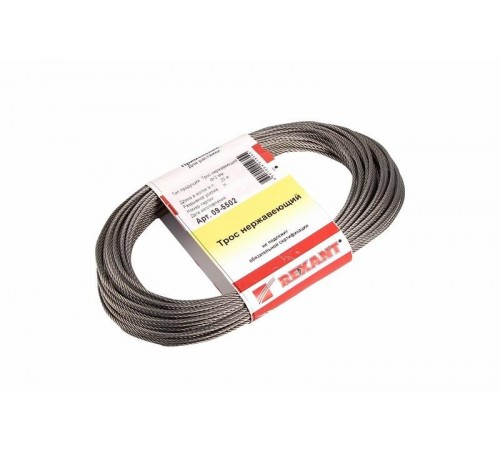 Трос нержавеющий d=2 мм, (моток 20 м)  09-5502  REXANT