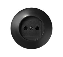 Simon 88 Накладка с защитными шторками на розетку двухполюсную без заземляющего контакта, S88, графит  88040-68  Simon