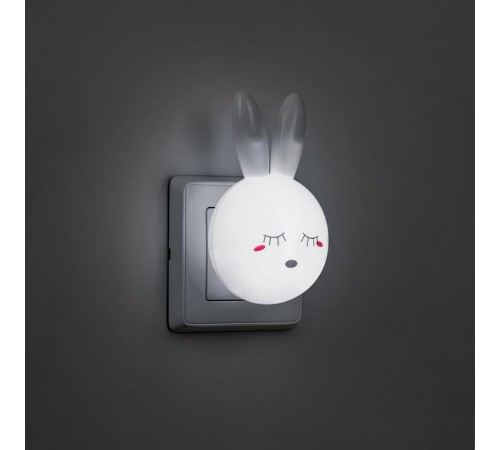 Светильник-ночник "зайчик" 4LED 0,5W 220V белый , FN1168  23350  FERON