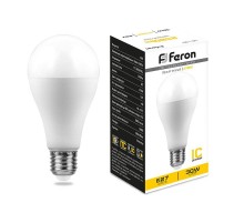 Лампа светодиодная, (30W) 230V E27 2700K A80, LB-130  38194  FERON