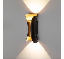 Декоративная подсветка WL42 BK+GD светодиодная 10Вт 3500К черный/золото IP54 для интерьера, фасадов зданий  Б0054420  ЭРА