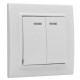 Минск Выключатель 2-клавишный СП с индикатором,10А, белый EKF Basic  ERV10-123-10  EKF