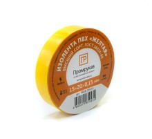 Изолента ПВХ желтая 0,15 x 15 мм х 20 м (10 шт/уп)  PR08.28780  Промрукав