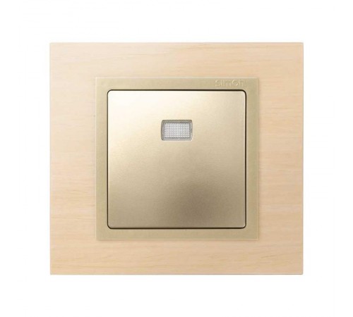 Simon 82 Клавиша для кнопочного выключателя с подсветкой под пиктограммы, S82, S82N, шампань  82013-34  Simon