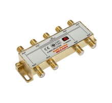 ДЕЛИТЕЛЬ  ТВ  x 8 + 9шт. F   "BOX"  5-1000 МГц  "GOLD"   05-6105-1  REXANT