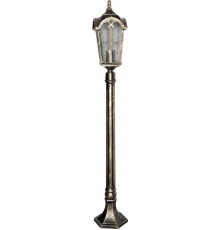 Светильник садово-парковый PL107 столб четырехгранный 60W 230V E27, черное золото  11299  Feron