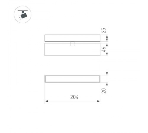 Светильник MAG-FLAT-FOLD-25-S200-6W Day4000 (BK, 100 deg, 24V) (arlight, IP20 Металл, 3 года)  034234  Arlight