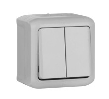 Quteo Серый Переключатель 2-клавишный IP44 10А  782331  Legrand