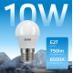 Лампа светодиодная Elementary Шар 10W 750lm 6500K Е27 LED 1/10/100  53230  Gauss