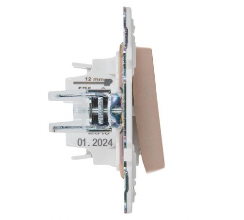 SKANDY Выключатель 1-клавишный проходной с индикацией 10А SK-V08Sa песочный  SK-V12-1-10-K98  IEK