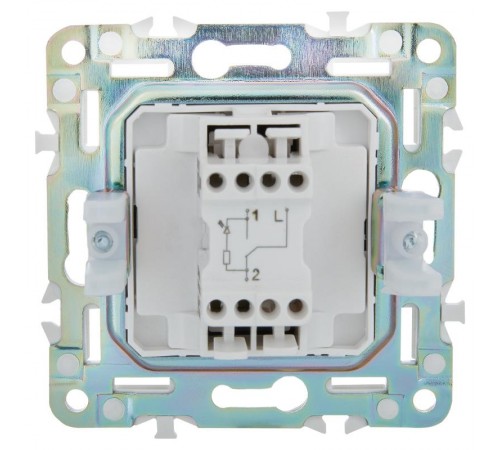 SKANDY Выключатель 1-клавишный проходной с индикацией 10А SK-V08Sa песочный  SK-V12-1-10-K98  IEK