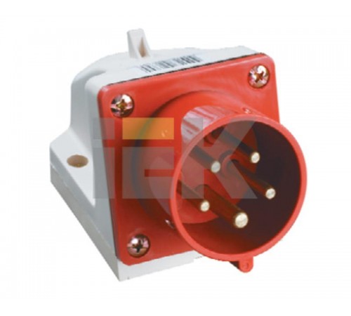 Вилка 515 стац.3Р+РЕ+N 16А 380В IP44  PSR52-016-5  IEK
