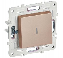 SKANDY Выключатель 1-клавишный проходной с индикацией 10А SK-V08Sa песочный  SK-V12-1-10-K98  IEK