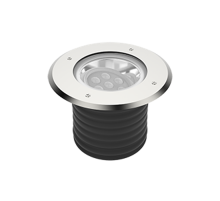 Свет-к "ВАРТОН" архитектурный Plint диаметр 210мм 16Вт 3000К IP67 линзованный 5 градусов RAL7045 серый  V1-G1-71550-10L44-6701630  VARTON