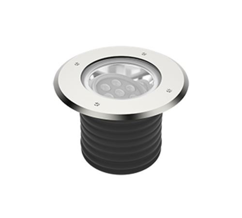 Свет-к "ВАРТОН" архитектурный Plint диаметр 210мм 16Вт 3000К IP67 линзованный 5 градусов RAL7045 серый  V1-G1-71550-10L44-6701630  VARTON