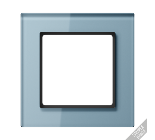 Рамка для вертикальной и горизонтальной установки, 4 поста; стекло; серо-голубой; A CREATION  AC584GLBLGR  Jung