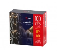 Гирлянда светодиодная ERAPS-WK1 бахрома 0,7x2 м, белый каучук, теплый белый свет 100 LED  Б0056012  ЭРА