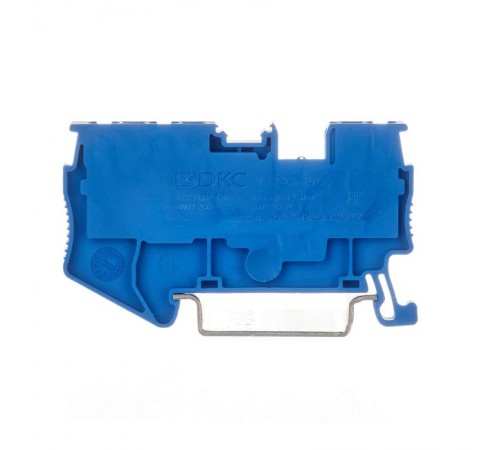 Клемма проходная, зажим push-in, 3 точки подключения, 2.5 кв.мм, синяя  VPR-2.5-TWIN-BU  DKC