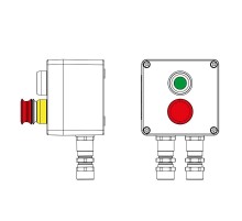 Взрывозащищенный пост управления из полиэстера CPE-P-03-(1xP1G(11)-1xP3E(11))-2xKA2MHK(C)1Ex d e IIC Т5 Gb / Ex tb IIIC T95°C DbIP66/КЗ  2231.031.22.