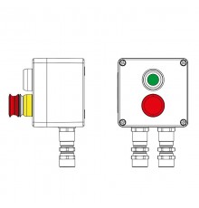 Взрывозащищенный пост управления из полиэстера CPE-P-03-(1xP1G(11)-1xP3E(11))-2xKA2MHK(C)1Ex d e IIC Т5 Gb / Ex tb IIIC T95°C DbIP66/КЗ  2231.031.22.