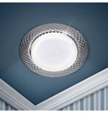 Светильник встраиваемый точечный под лампу GX53 KL 76 AL/SL /1 Gx53,220V, 13W, серебро (50/1000)  Б0048961  ЭРА