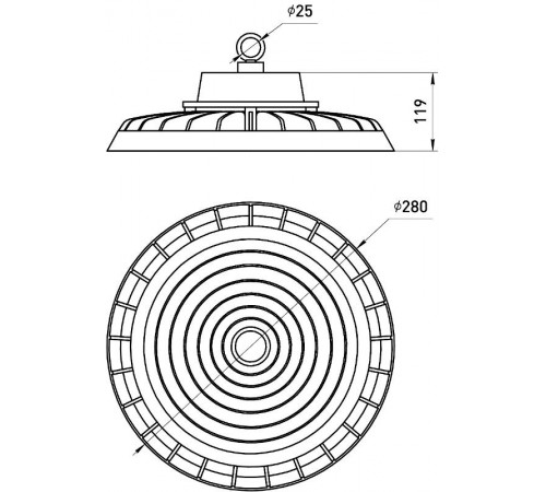 Светильник светодиодный подвесной  SPP-407-090-50K-200 200Вт 30000лм 5000K 80Ra Кп<5% КСС Г  Б0069335  ЭРА