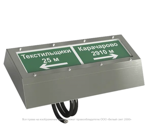 Световой указатель аварийного освещения светодиодный BS-CORVET-10-S2-ELON 1,5Вт IP66 централизованный накладной  a15998  Белый свет