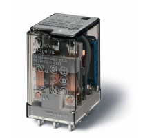 Миниатюрное универсальное электромеханическое реле; монтаж на печатную плату; 3CO 10A; контакты AgNi; катушка 24В АC  551380240000  Finder