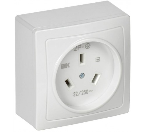 Розетка разборная для плиты с з/к о/у белая 32А Рпл10-К  ERP10-032-K01  IEK