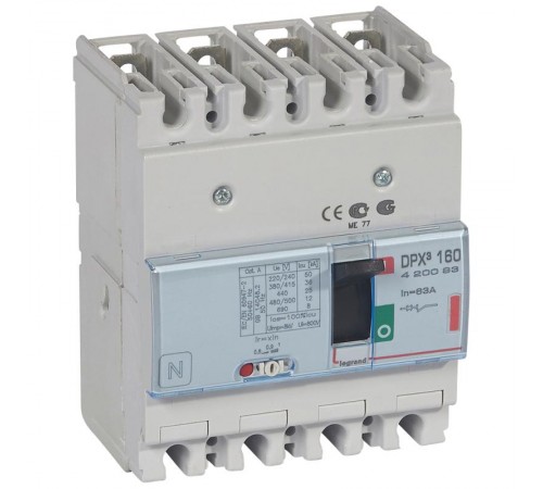 Автоматический выключатель DPX3 160 термомагнитный расцепитель 36кА 400В 4П 63А  420093  Legrand