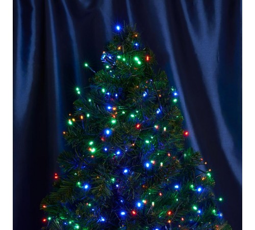 Гирлянда линейная Кластер, 500 LED мультиколор, 10м + 2м (с контроллером)  зеленый шнур,  IP20  CL09  48179  FERON