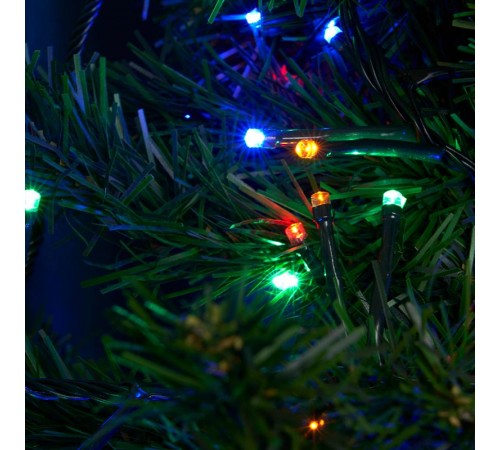 Гирлянда линейная Кластер, 500 LED мультиколор, 10м + 2м (с контроллером)  зеленый шнур,  IP20  CL09  48179  FERON