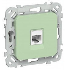 FLITE Розетка компьютерная RJ45 кат.5Е UTP РК5е-1-0-ФлФ фисташковый  FI-K12-1-K93  IEK