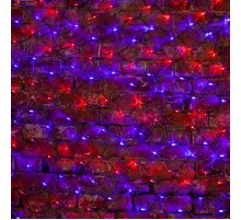 Гирлянда "Сеть" 2х1,5м, черный ПВХ, 288 LED Красные/Синие  215-023  NEON-NIGHT