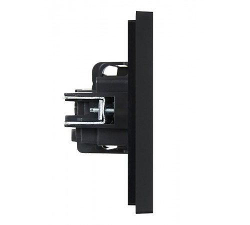 FORTE&PIANO Розетка с заземлением со шторками в/к 16А FP115 черный  FP-R14-16-K02  IEK