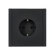 FORTE&PIANO Розетка с заземлением со шторками в/к 16А FP115 черный  FP-R14-16-K02  IEK