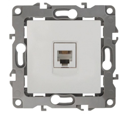 Розетка телефонная 12-3105-01 RJ11,  белый  Б0014711  ЭРА