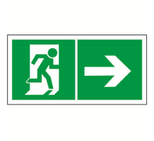 Знак безопасности BL-2915B.E35"Напр. к эвакуационному выходу направо"  a18169  Белый свет