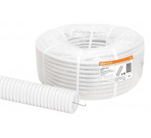 Труба гибкая гофрированная ПВХ d 16 с зондом (50 м) легкая, белая  SQ0401-0316  TDM