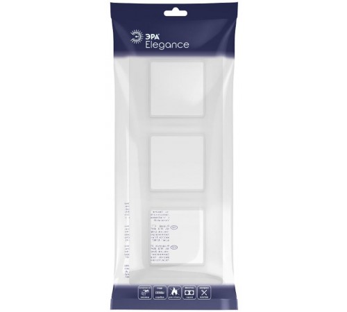 Рамка для розеток и выключателей Elegance 14-5003-01М на 3 поста, белый матовый  Б0065816  ЭРА