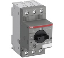 Выключатель автоматический для защиты электродвигателей для ЖД транспорта MS132-0,16B 100кА с регулируемой тепловой защитой 0,1A-0,16А класс теплового