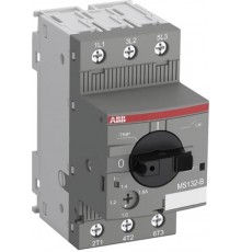 Выключатель автоматический для защиты электродвигателей для ЖД транспорта MS132-0,16B 100кА с регулируемой тепловой защитой 0,1A-0,16А класс теплового