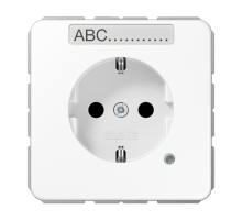 SCHUKO-розетка с полем для надписи и индикатором CD1520BFNAKOWW Jung