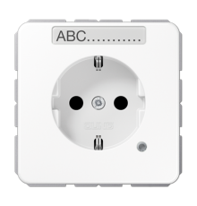 SCHUKO-розетка с полем для надписи и индикатором CD1520BFNAKOWW Jung