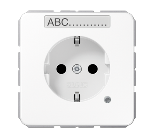 SCHUKO-розетка с полем для надписи и индикатором CD1520BFNAKOWW Jung