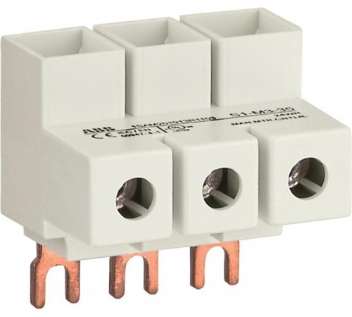 Колодка S1-M3-35 для подключения 3-фазного кабеля до 35мм2, 100 А к автоматам типа MS116/132  1SAM201913R1103  ABB