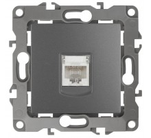 Розетка информационная 12-3107-12 RJ45,  графит  Б0019350  ЭРА