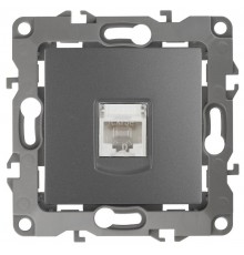 Розетка информационная 12-3107-12 RJ45,  графит  Б0019350  ЭРА
